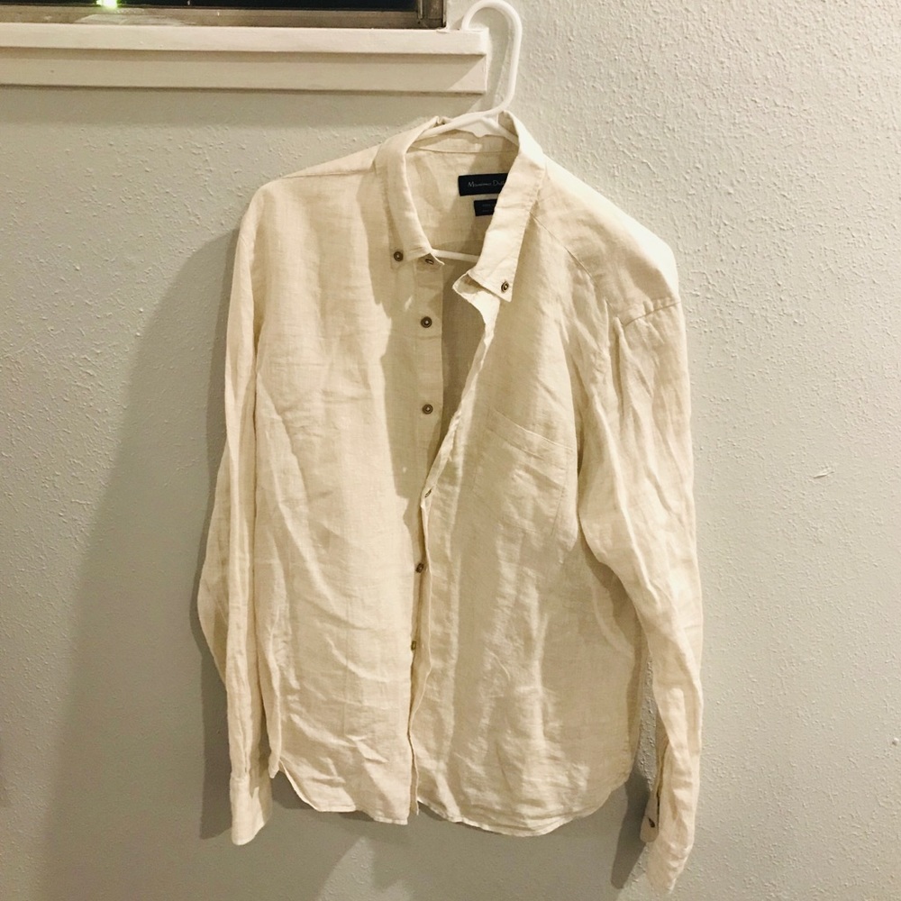 100% Off white linen button down - from Spain!